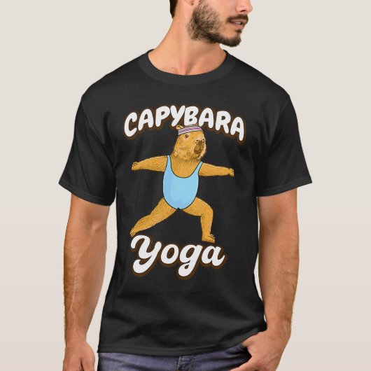 Yoga poses Capybara Gymnastic leotard Sport Workou Tシャツ (正面)