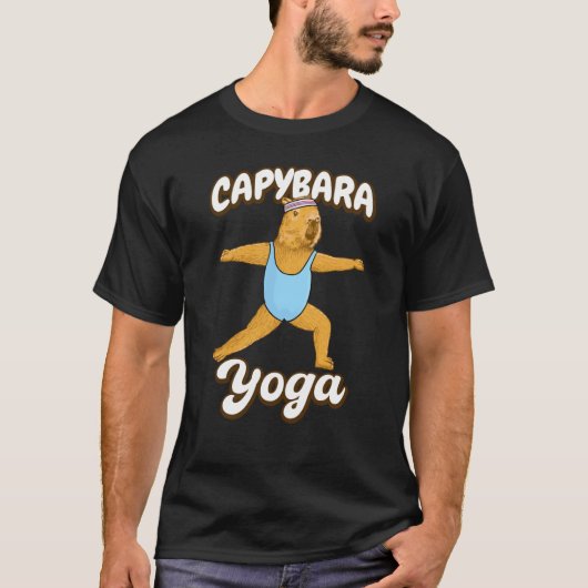 Yoga poses Capybara Gymnastic leotard Sport Workou Tシャツ (正面)