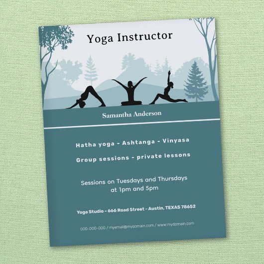 Yoga Poses & Landscape - Yoga Instructor チラシ