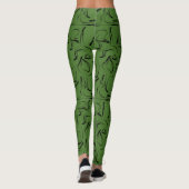 Yoga poses pattern | Yoga seamless pattern 10 レギンス (裏面)
