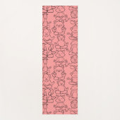 Yoga poses pattern | Yoga seamless pattern 17 ヨガマット (正面)