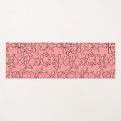 Yoga poses pattern | Yoga seamless pattern 17 ヨガマット (正面(横))