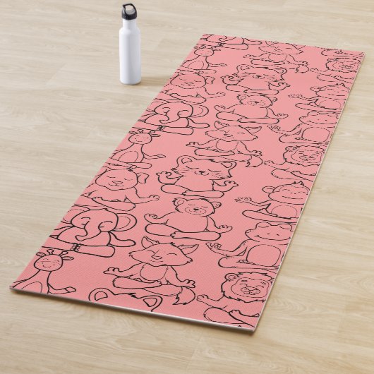 Yoga poses pattern | Yoga seamless pattern 17 ヨガマット (インサイチュ)