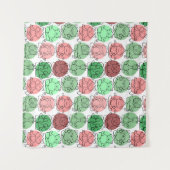 Yoga poses pattern | Yoga seamless pattern 18 タペストリー (正面(横))