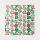 Yoga poses pattern | Yoga seamless pattern 18 タペストリー (正面)