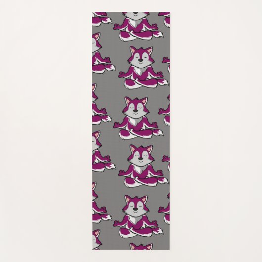 Yoga poses pattern | Yoga seamless pattern 20 ヨガマット (正面)