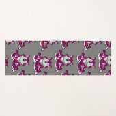 Yoga poses pattern | Yoga seamless pattern 20 ヨガマット (正面(横))