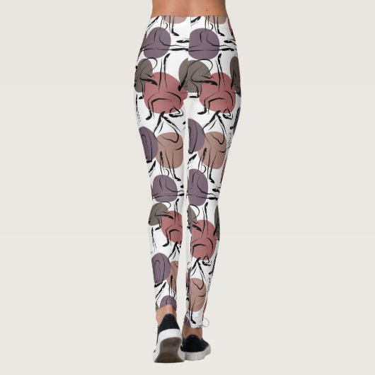 Yoga poses pattern | Yoga seamless pattern 22 レギンス (裏面)