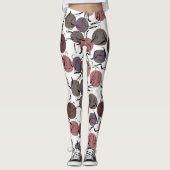 Yoga poses pattern | Yoga seamless pattern 22 レギンス (正面)