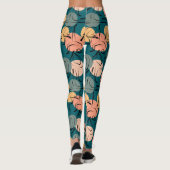 Yoga poses pattern | Yoga seamless pattern 23 レギンス (裏面)