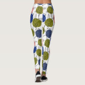 Yoga poses pattern | Yoga seamless pattern 34 レギンス (裏面)