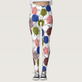 Yoga poses pattern | Yoga seamless pattern 34 レギンス (正面)