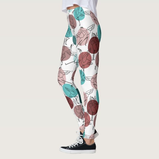 Yoga poses pattern | Yoga seamless pattern 41 レギンス (左)