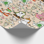 Yoga poses pattern | Yoga seamless pattern 52 ラッピングペーパー (角)