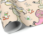 Yoga poses pattern | Yoga seamless pattern 52 ラッピングペーパー (ロールコーナー)