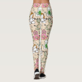 Yoga poses pattern | Yoga seamless pattern 52 レギンス (裏面)