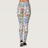 Yoga poses pattern | Yoga seamless pattern 60 レギンス (裏面)