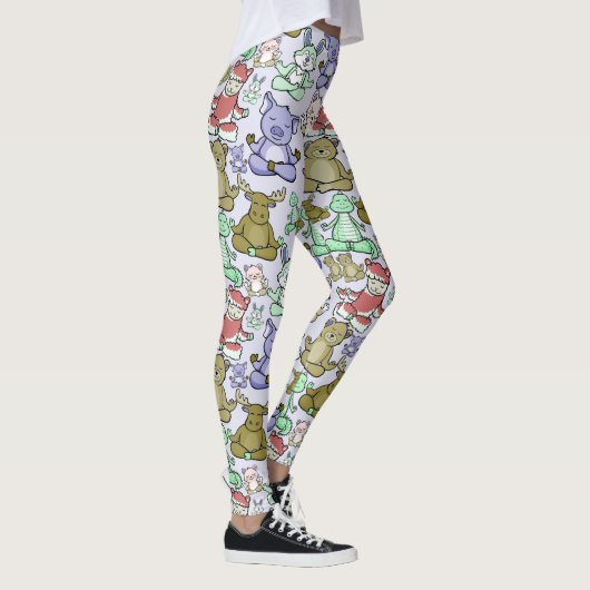 Yoga poses pattern | Yoga seamless pattern 60 レギンス (右)