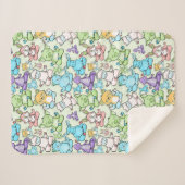 Yoga poses pattern | Yoga seamless pattern 63 シェルパブランケット (正面(横))
