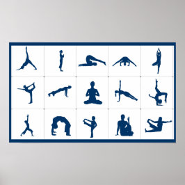 Yoga Poses Tree of Life, Lotus, & More Chart ポスター