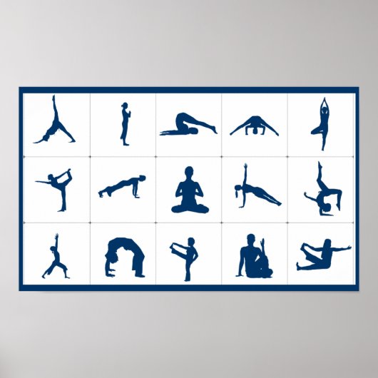 Yoga Poses Tree of Life, Lotus, & More Chart ポスター (正面)