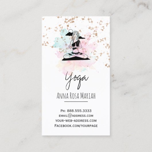 *~*Yoga QR AP33 Rainbow Spiritual Cloud 名刺 (裏面)