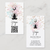 *~*Yoga QR AP33 Rainbow Spiritual Lotus 名刺 (正面/裏面)