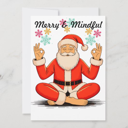 Yoga Santa Flat Holiday Card シーズンカード (正面)