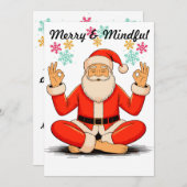 Yoga Santa Flat Holiday Card シーズンカード (正面/裏面)