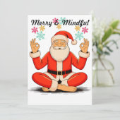 Yoga Santa Flat Holiday Card シーズンカード (スタンド正面)
