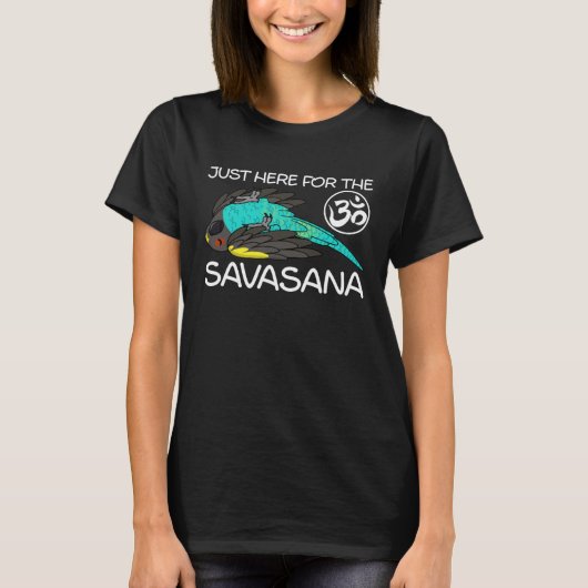 Yoga Savasana Parrot Meyers Parrot Tシャツ (正面)