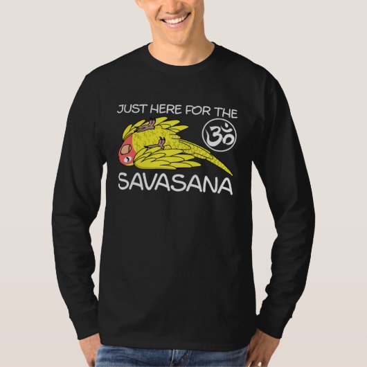 Yoga Savasana Parrot Peach faced Yellow Lutino Lov Tシャツ (正面)