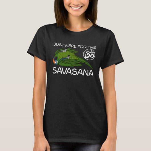 Yoga Savasana Parrot Peach fronted Conure Tシャツ (正面)