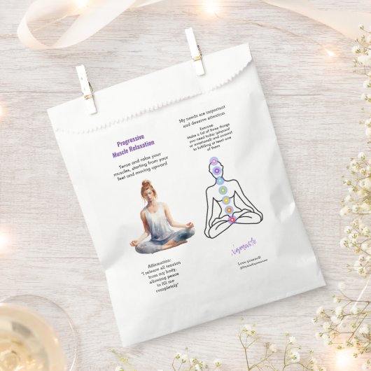 yoga serene calm relax meditation manifestation フェイバーバッグ (クリップ留めされた状態)