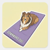 Yoga Sheltie スクエアシール (正面)
