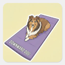 Yoga Sheltie スクエアシール