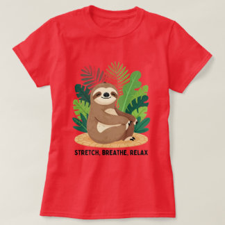 Yoga Sloth T-Shirt – Cute Funny Meditation Animal Tシャツ