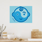 Yoga Speak Baby : Blue Chakra Wise Baby Print ポスター (キッチン)