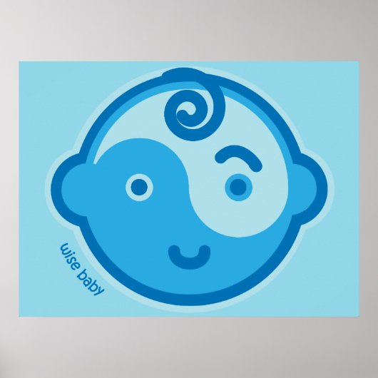 Yoga Speak Baby : Blue Chakra Wise Baby Print ポスター (正面)