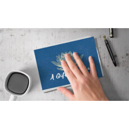 YOGA Studioインストラクターギフト証明書金ゴールドロータス 割引カード