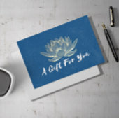 YOGA Studioインストラクターギフト証明書金ゴールドロータス 割引カード