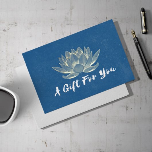 YOGA Studioインストラクターギフト証明書金ゴールドロータス 割引カード