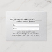 YOGA Studioインストラクターギフト証明書金ゴールドロータス 割引カード (裏面)