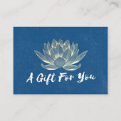 YOGA Studioインストラクターギフト証明書金ゴールドロータス 割引カード (正面)