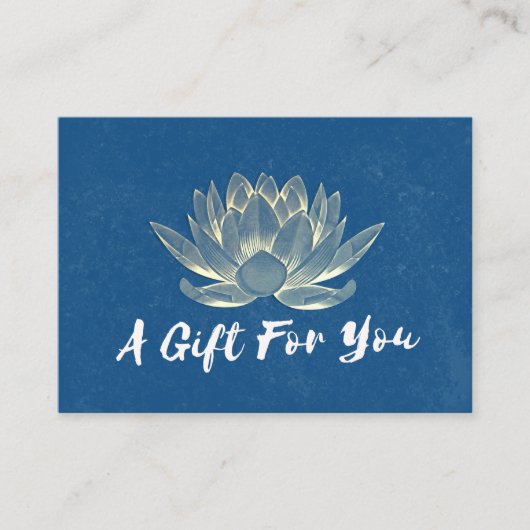 YOGA Studioインストラクターギフト証明書金ゴールドロータス 割引カード (正面)