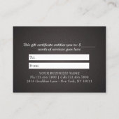 YOGA Studioインストラクターギフト証明書金ゴールドロータス 割引カード (裏面)