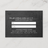 YOGA Studioインストラクターギフト証明書金ゴールドロータス 割引カード (裏面)