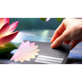 YOGA Studioギフト証明書カラフルマンダラサイン 割引カード