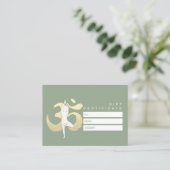 YOGA Studioギフト証明書ツリーポーズOMシンボル 割引カード (スタンド正面)