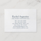 YOGA Studioギフト証明書簡単ポーズZENシンボル 割引カード (裏面)